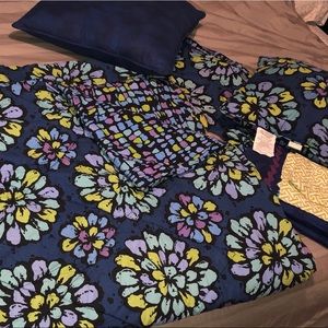 Vera Bradley twin comforter, pillows,